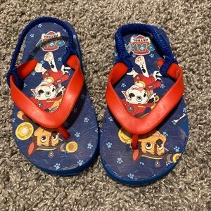 Toddler paw patrol flip flops size 9-10